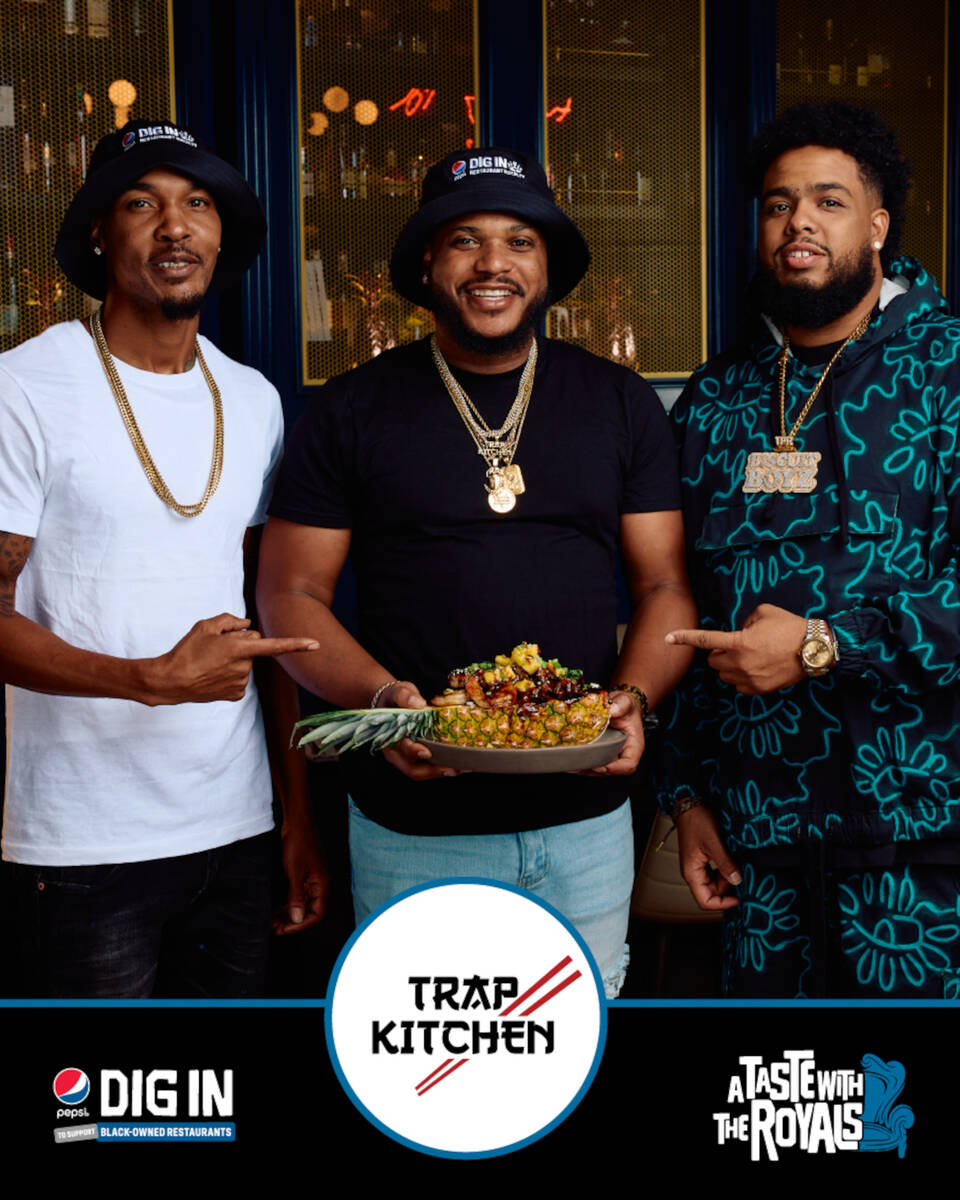 Malachi "Spank" Jenkins, Roberto "News" Smith and Eddie "Mikey" Bynum, chef-owners of Trap Kitc ...