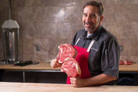 Sam Marvin, chef-owner of Echo & Rig Butcher and Steakhouse in Las Vegas and Sacramento celebra ...