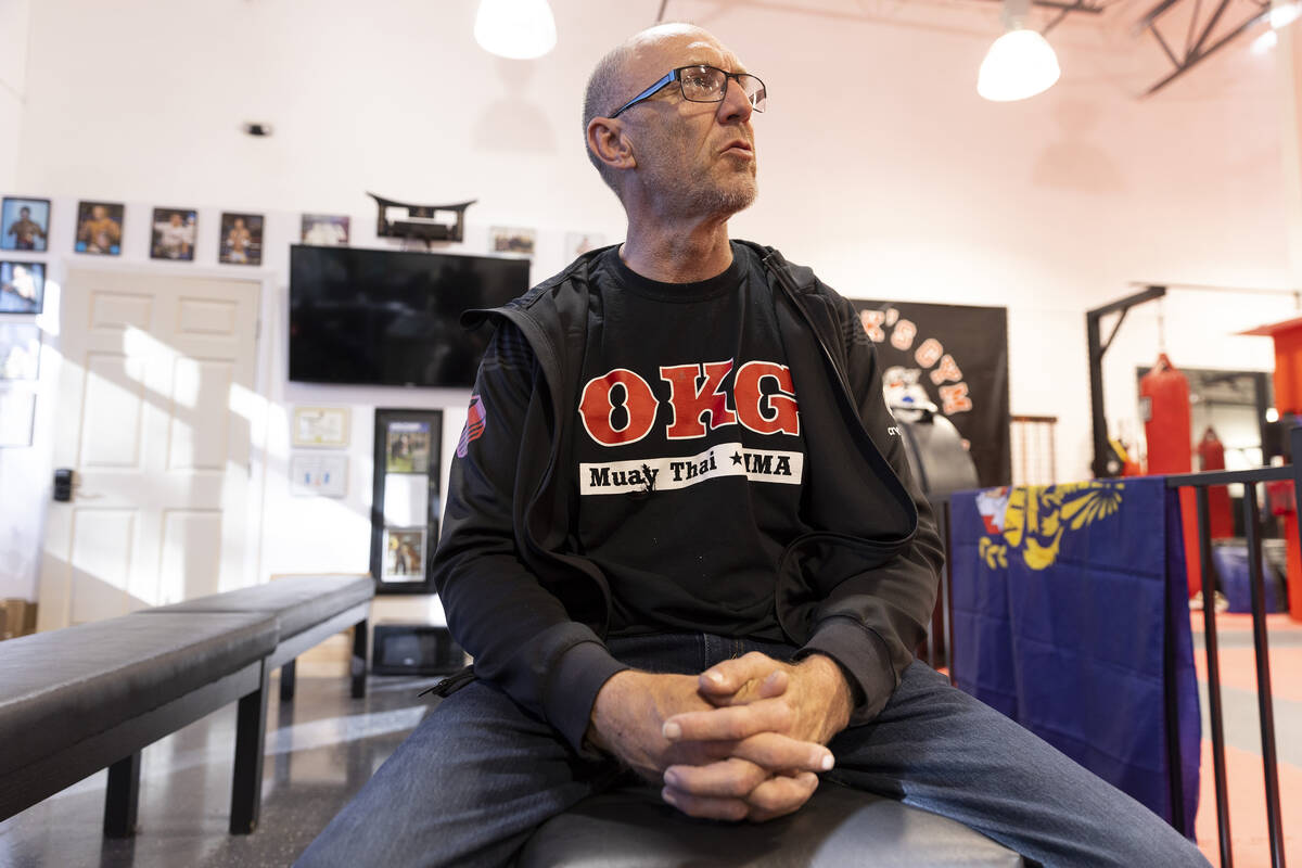 Nick Blomgren, owner of One Kick's Gym, speaks on the death of his friend and local mixed marti ...