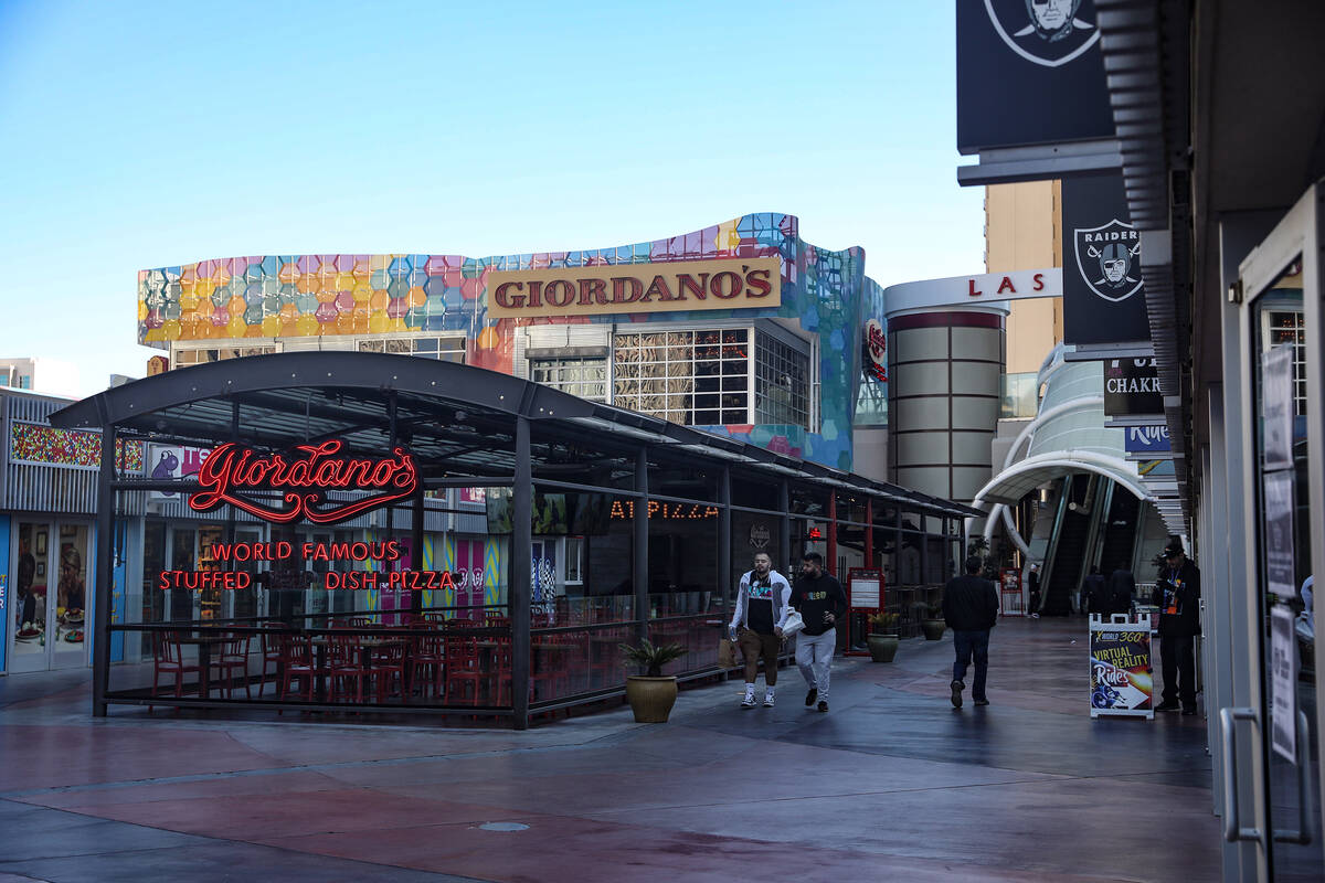 The Grand Bazaar Shops on the Strip in Las Vegas, Monday, Feb. 13, 2023. (Rachel Aston/Las Vega ...