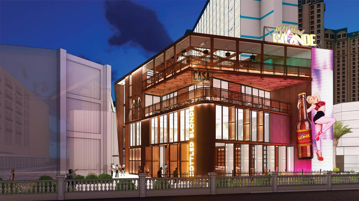 An artist's rendering of Bottle Blonde, a restaurant and nightlife venue planned for the Las Ve ...