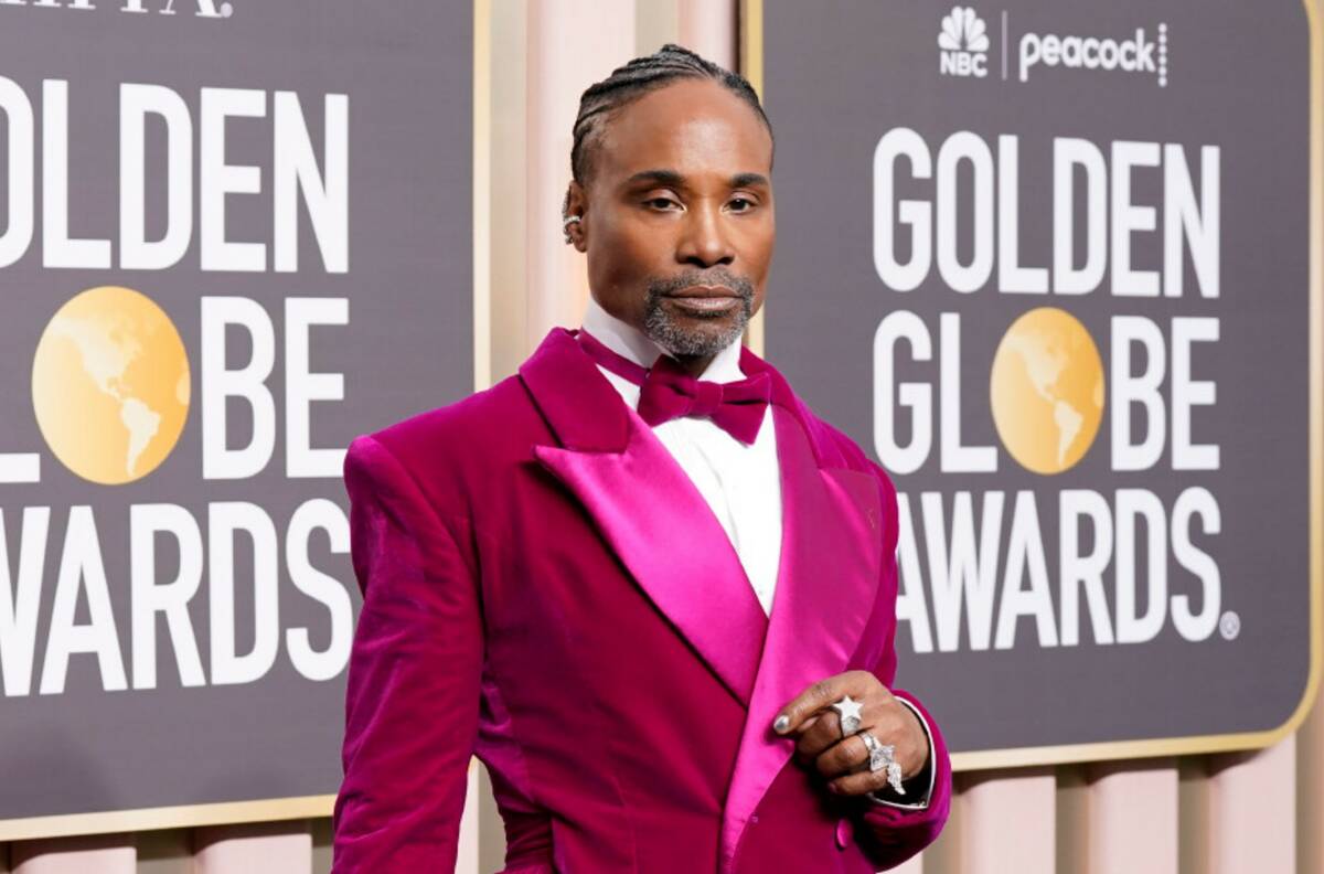Billy Porter arrives at the 80th annual Golden Globe Awards at the Beverly Hilton Hotel on Tues ...