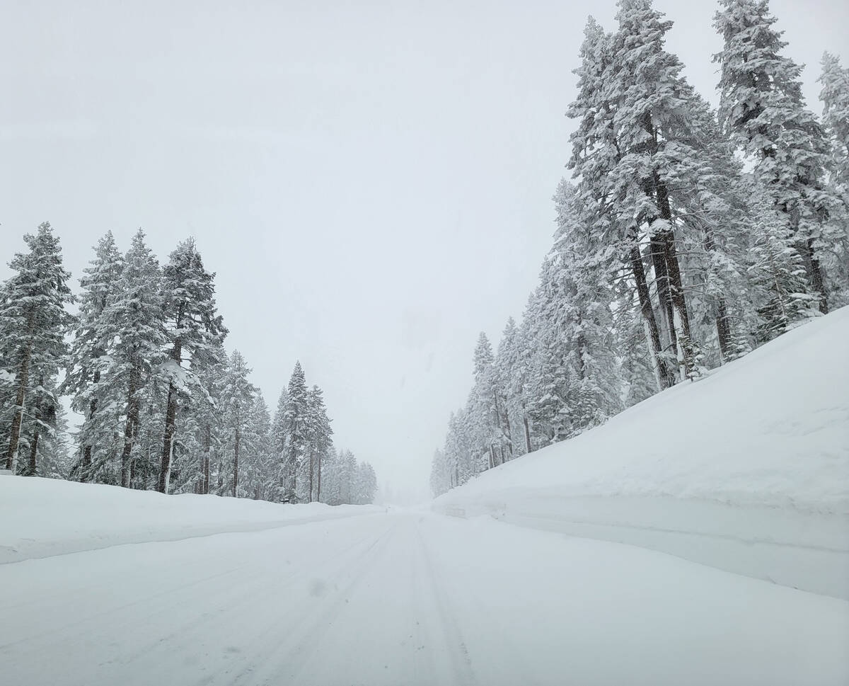 Winter visits to Lake Tahoe include the risk of challenging driving conditions. This mid-Januar ...