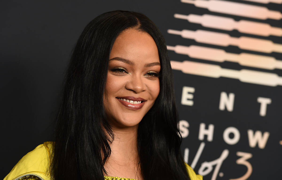 Rihanna is shown in Los Angeles on Aug. 28, 2021. (Photo by Jordan Strauss/Invision/AP, File)