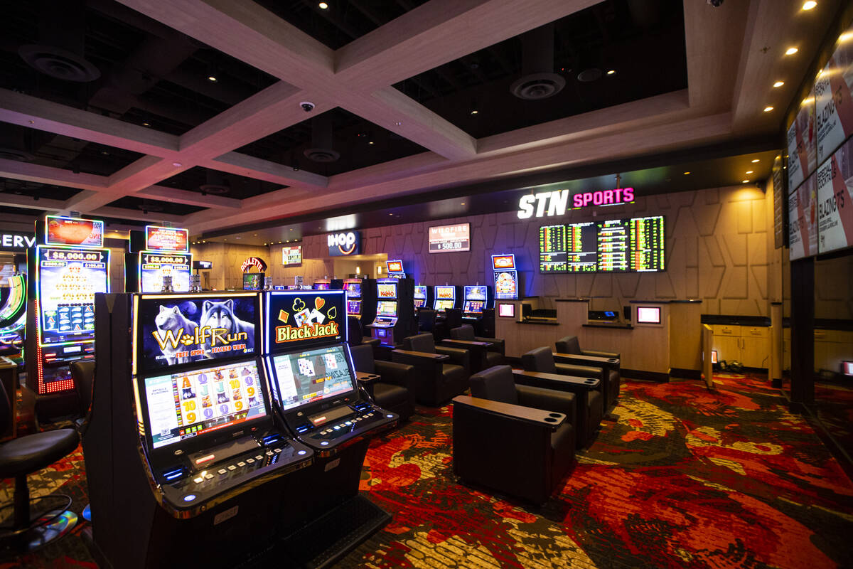 The STN Sportsbook is pictured at Wildfire Casino, slated to open this Friday, on Wednesday, Fe ...