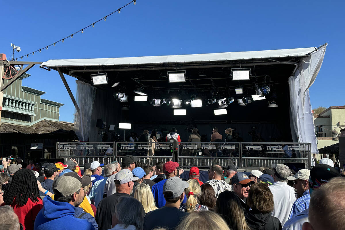 ESPN’s NFL Live shooting a live show at the ESPN Main Street Tailgate in Scottsdale, Arizona. ...