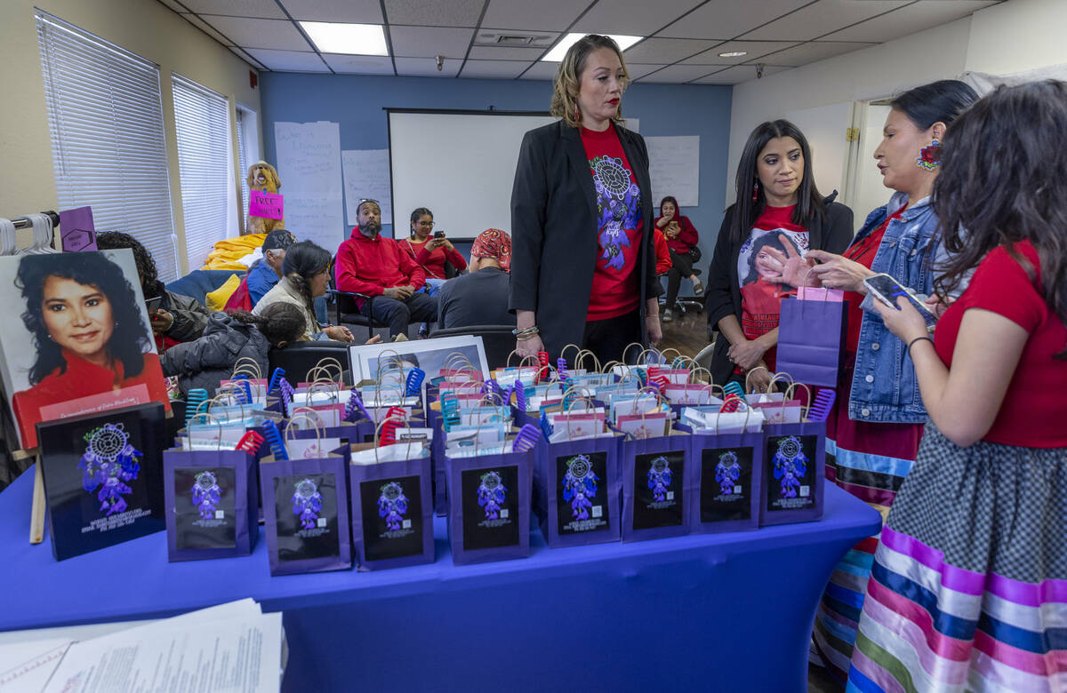 Members of the Native community and allies gather in support as the numbers of abused indigenou ...