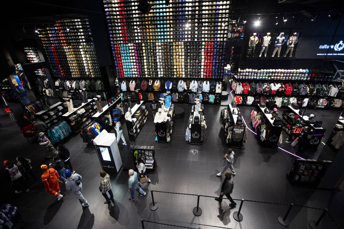 People browse the Culture King shop inside of the Forum Shops at Caesars in Las Vegas, Friday, ...