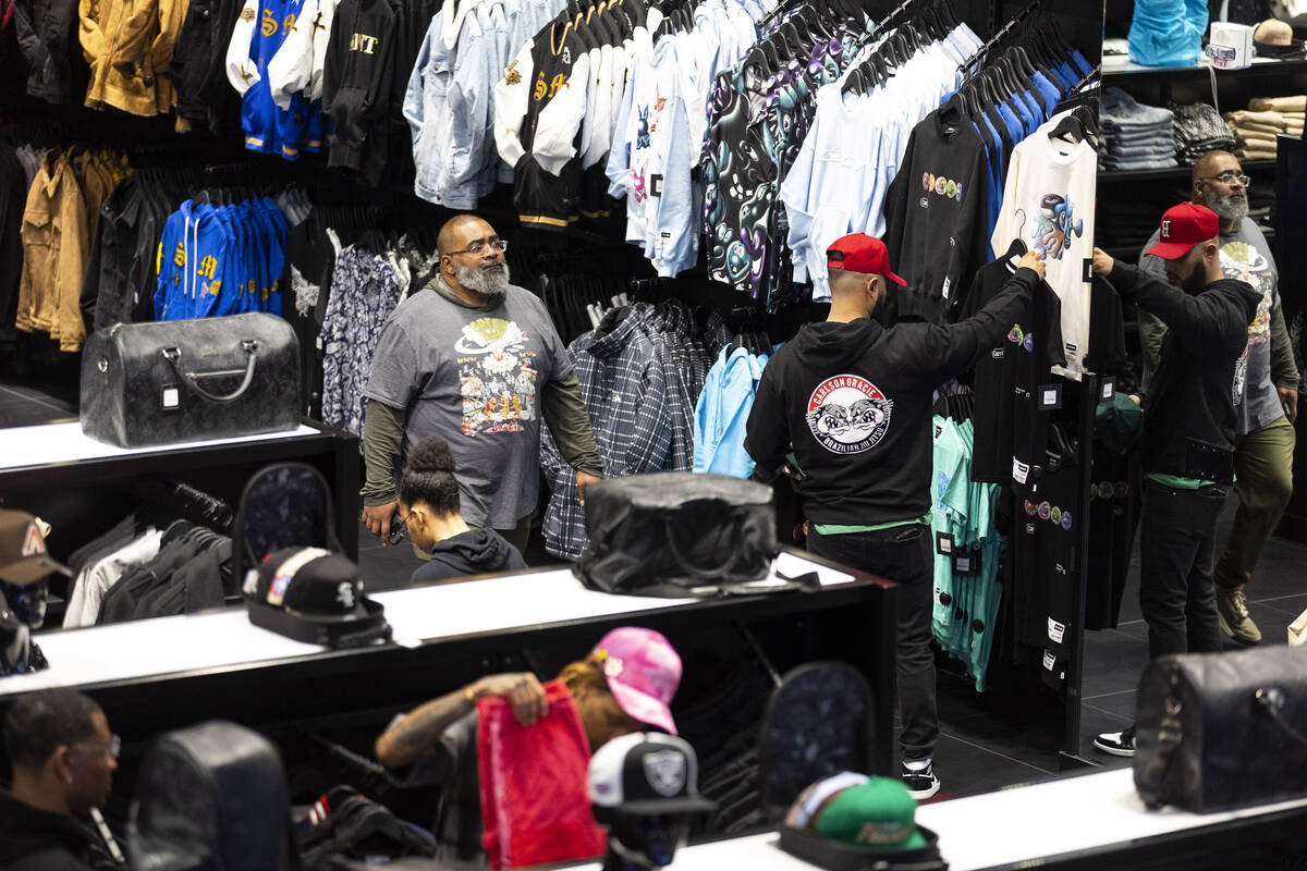 People browse the Culture King shop inside of the Forum Shops at Caesars in Las Vegas, Friday, ...