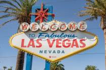The Welcome to Fabulous Las Vegas sign, shown Thursday, Sept. 3, 2020. (Elizabeth Page Brumley ...