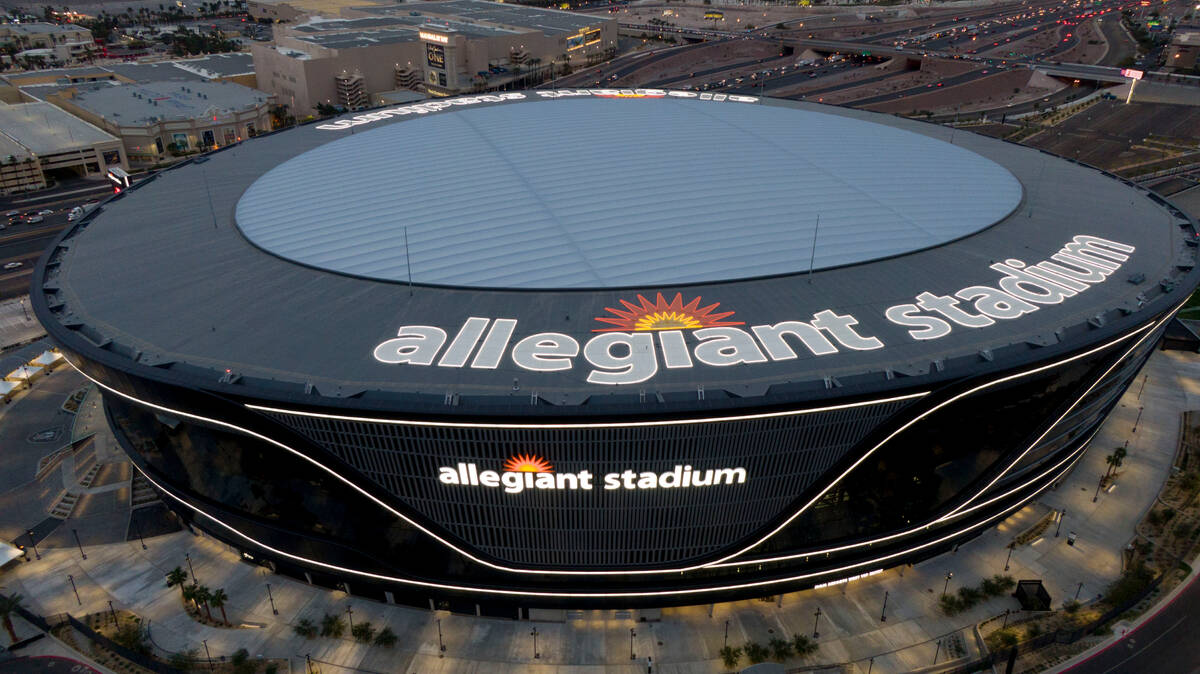 Allegiant Stadium, shown Tuesday, December 7, 2021. (Michael Quine/Las Vegas Review-Journal) @V ...