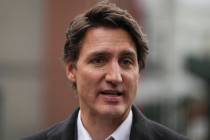 FILE - Canadian Prime Minister Justin Trudeau speaks in Vancouver, British Columbia, Sunday, Ja ...