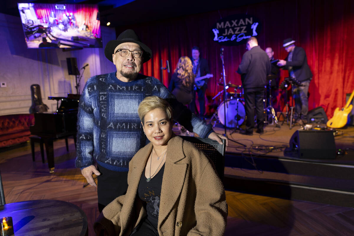 Restaurant owner Max Wirjo, and his wife Angelina Stecia, pose for a portrait at Maxan Jazz in ...