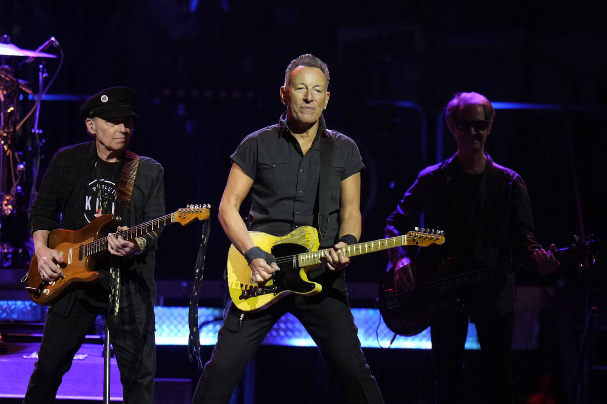 Singer Bruce Springsteen and the E Street Band perform during their 2023 tour Wednesday, Feb. 1 ...
