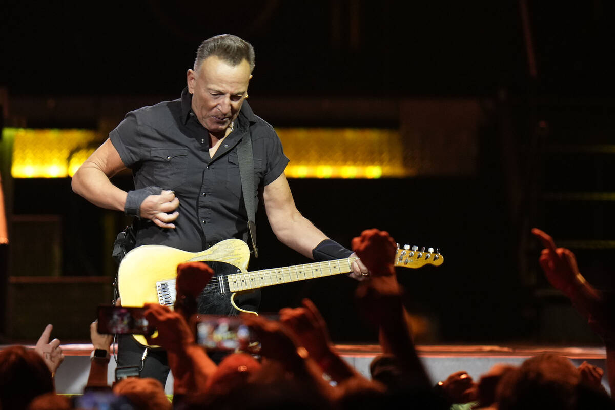 Singer Bruce Springsteen and the E Street Band perform during their 2023 tour Wednesday, Feb. 1 ...
