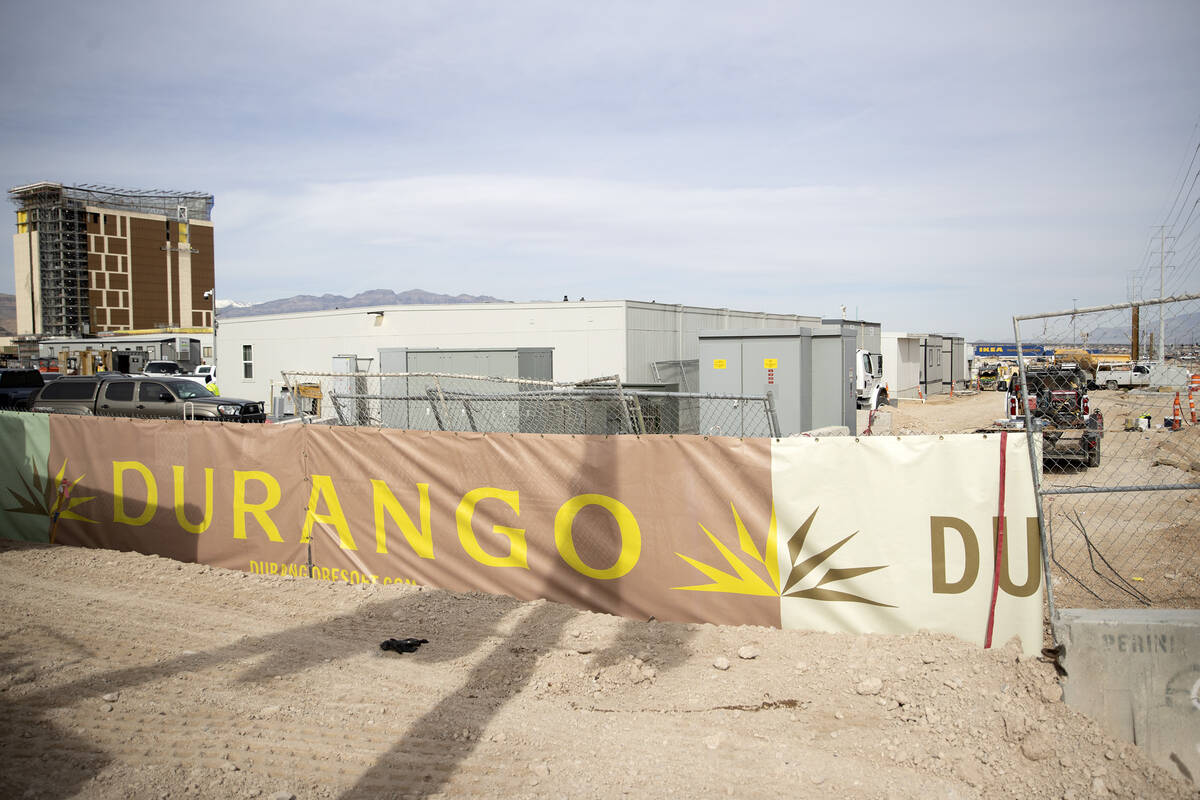 Station Casinos' Durango hotel project is under construction on Friday, Feb. 17, 2023, in Las V ...