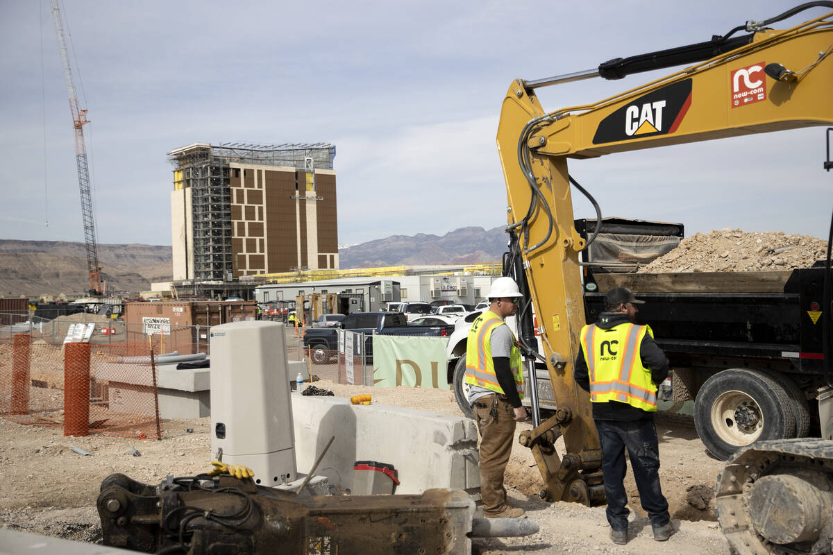 Station Casinos' Durango hotel project is under construction on Friday, Feb. 17, 2023, in Las V ...