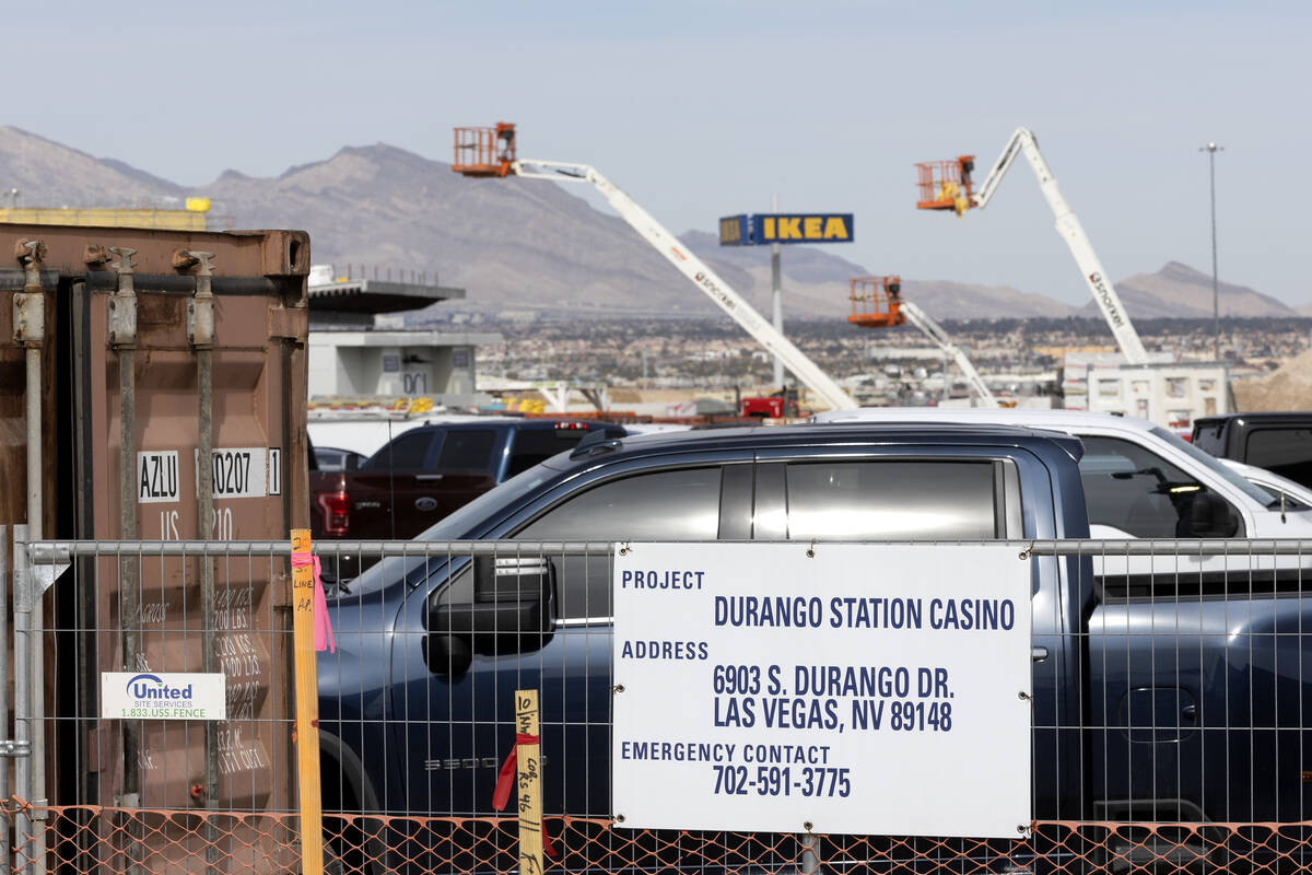 Station Casinos' Durango hotel project is under construction on Friday, Feb. 17, 2023, in Las V ...