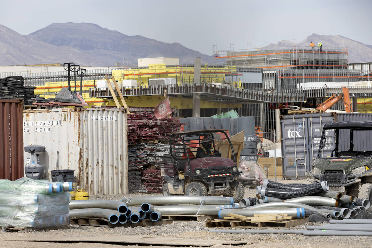 Station Casinos' Durango hotel project is under construction on Friday, Feb. 17, 2023, in Las V ...