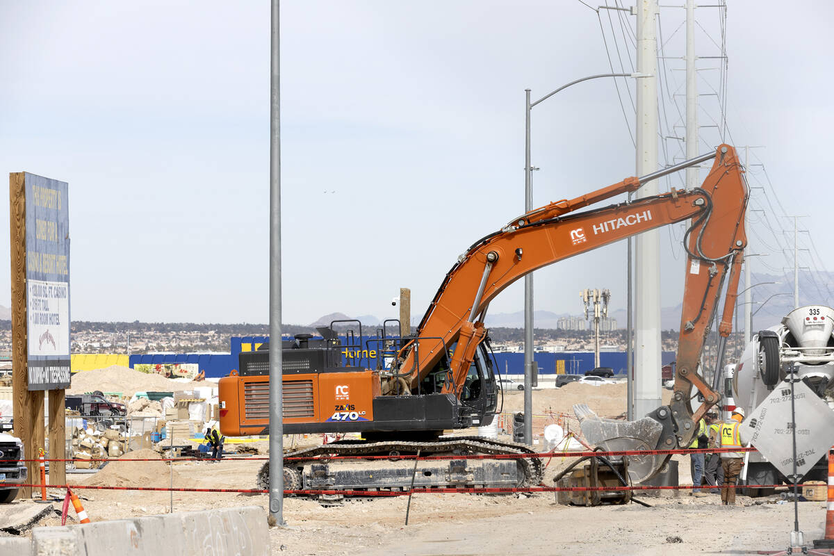 Station Casinos' Durango hotel project is under construction on Friday, Feb. 17, 2023, in Las V ...