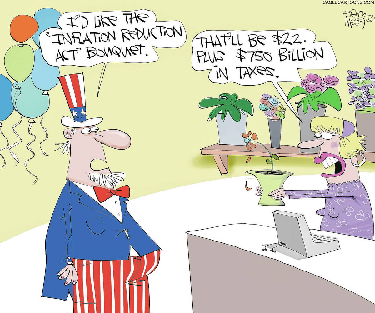 The real cost of Biden's Inflation Reduction Act | CARTOONS | Las Vegas  Review-Journal