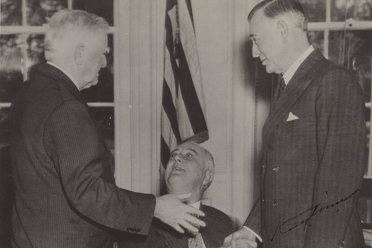 This undated photo from the mid to late 1930s shows, from left, Vice President John Nance Gardn ...