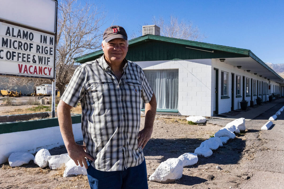 Vern Holaday, 62, owner of Alamo Inn and chair of the Alamo town board, poses for a photo by hi ...