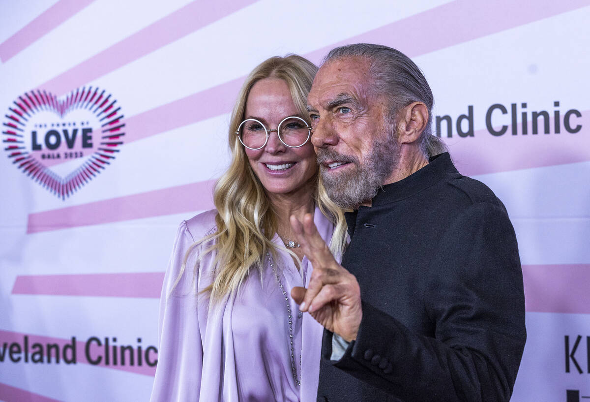 Eloise and John Paul DeJoria on the Red Carpet for the Power of Love gala at the MGM Grand Gard ...