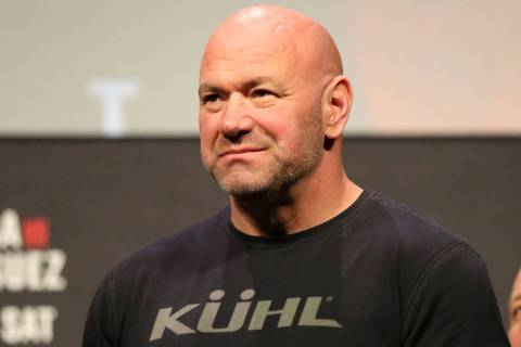 UFC President Dana White attends the ceremonial weigh-in for the UFC on ABC 3 mixed martial art ...