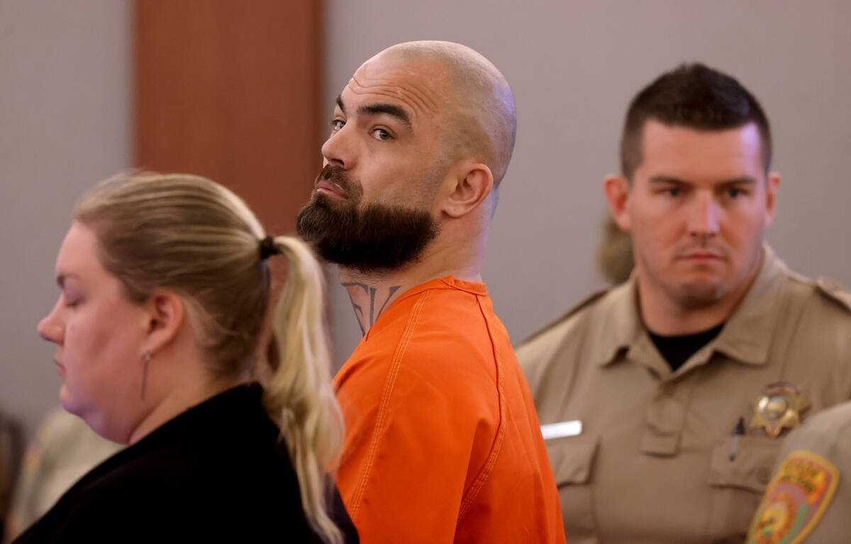 Shawn Eisenman appears in court at the Regional Justice Center in Las Vegas on Thursday, May 5, ...