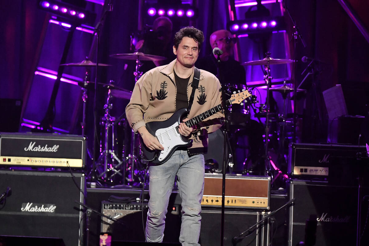 LAS VEGAS, NEVADA - FEBRUARY 18: John Mayer performs onstage during Keep Memory Alive Hosts Sta ...