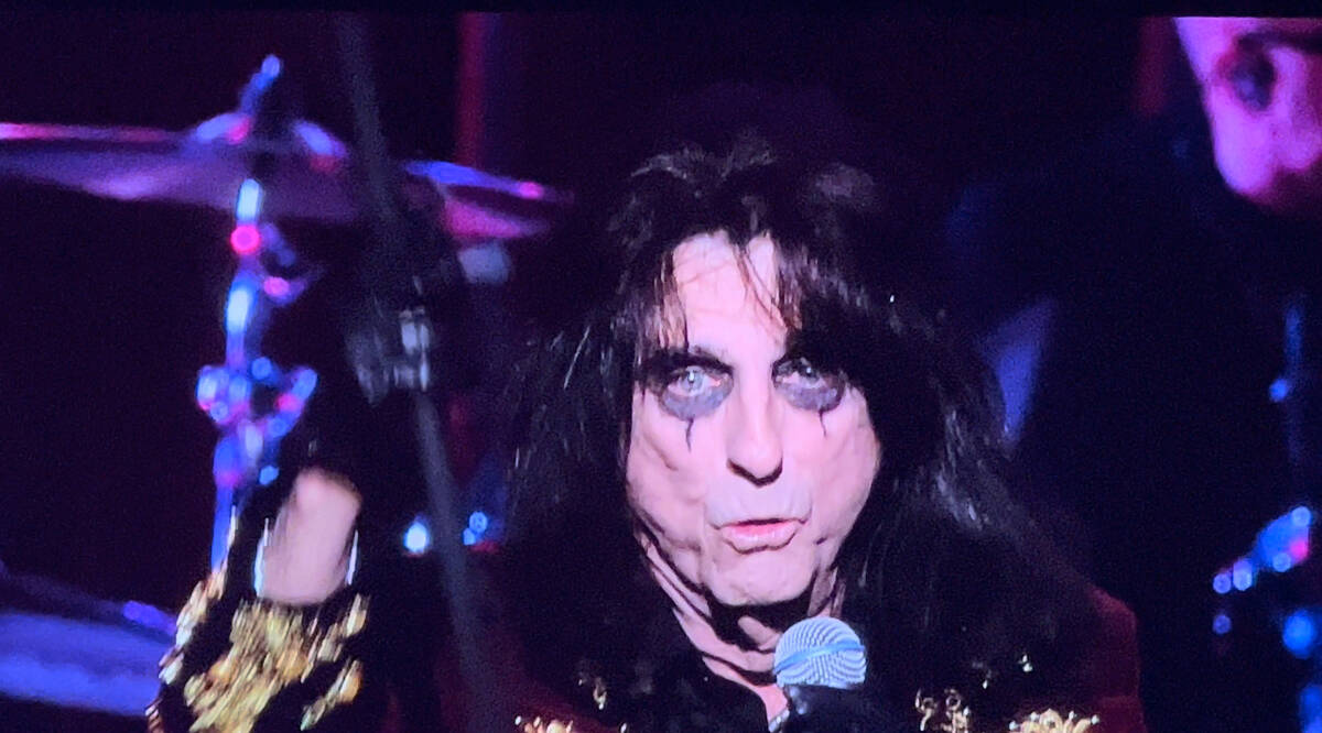 Rock legend Alice Cooper performs at the 26th Keep Memory Alive Power of Love gala at MGM Grand ...