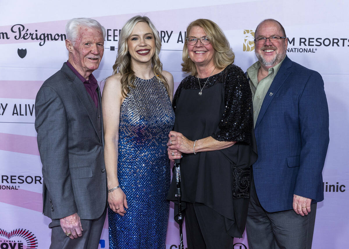 Tom and Courtney Humm with Lori and Fred Scharar on the Red Carpet for the Power of Love gala a ...