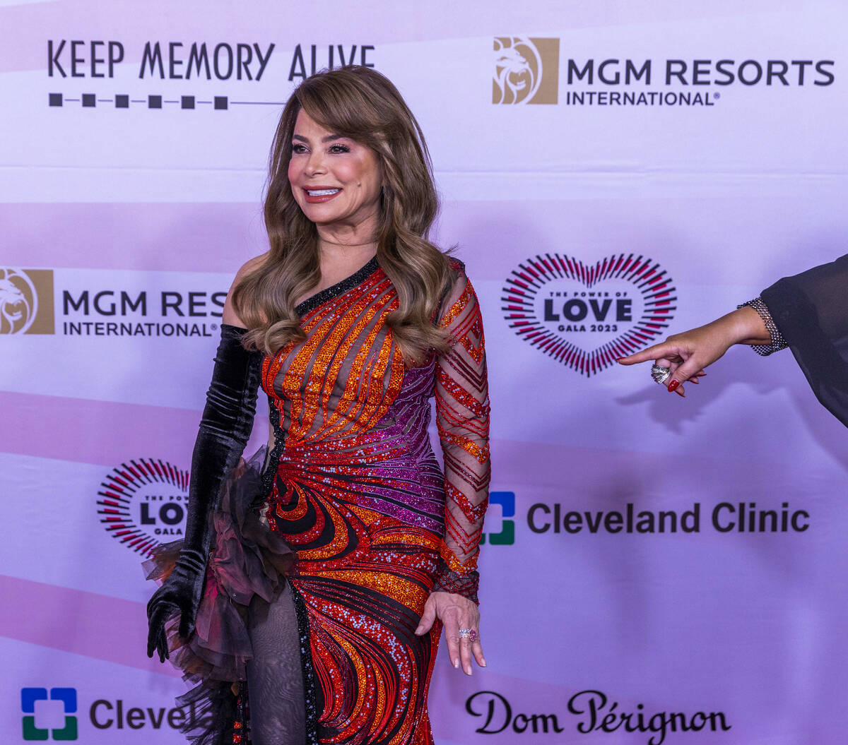 Performer Paula Abdul gets to her spot on the Red Carpet for the Power of Love gala at the MGM ...