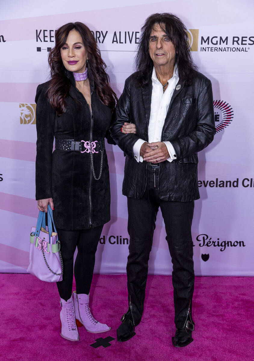 Sheryl Goddard and musician Alice Cooper on the Red Carpet for the Power of Love gala at the MG ...
