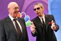 Actors Dann Florek, left, and Richard Belzer from "Law & Order: SVU" attend the NBC Network 201 ...