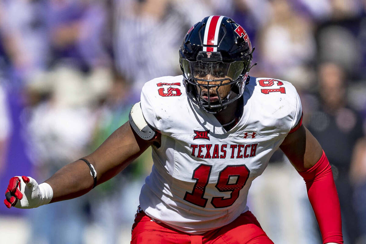 Texas Tech linebacker Tyree Wilson (19) is seen during an NCAA football game against TCU on Sat ...