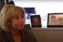 North Las Vegas Mayor Pamela Goynes-Brown speaks to the Review-Journal at City Hall, Wednesday, ...