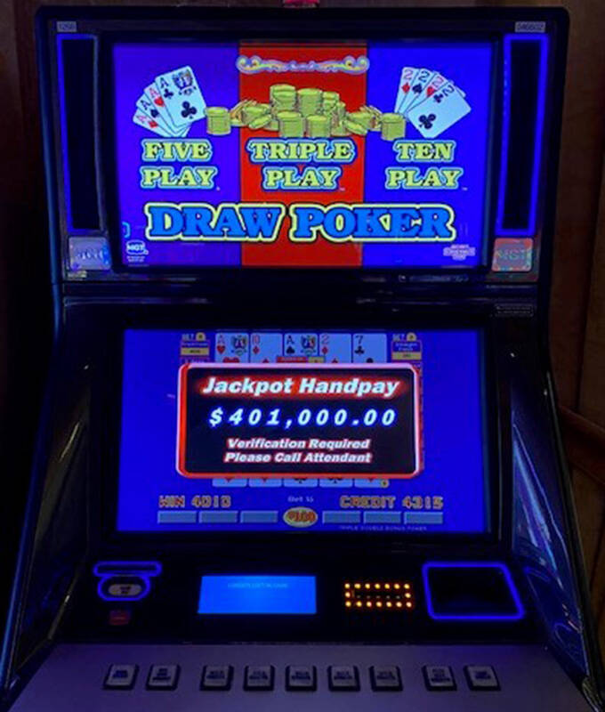 Seorang pemain video poker memenangkan $401.000 di Caesars Palace di Las Vegas pada hari Jumat, 17 Februari 2023.  (Ka...