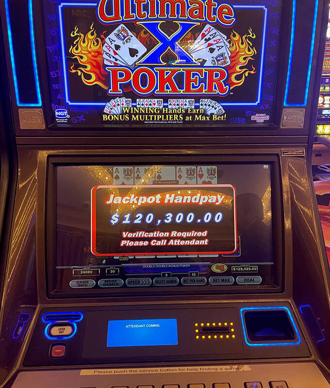 A video poker player won $120,300 on Saturday, Feb. 18, 2023, at Caesars Palace in Las Vegas. ( ...