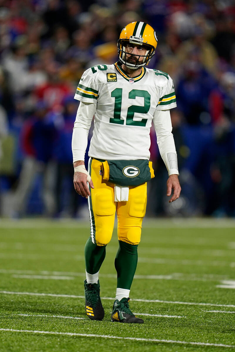 Green Bay Packers quarterback Aaron Rodgers (12) during the second half of an NFL football game ...