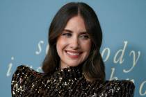 Alison Brie attends the Los Angeles premiere of "Somebody I Used To Know," Wednesday, ...