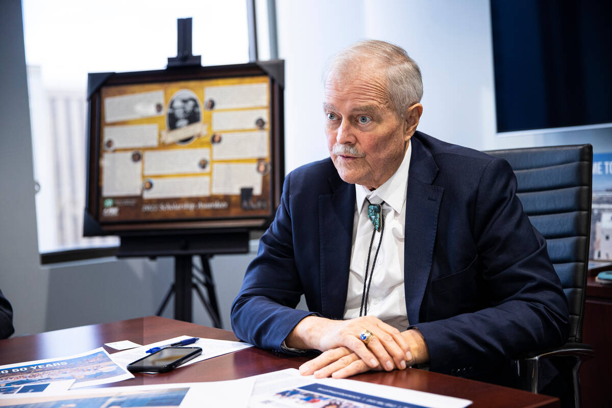 John Mowbray, trustee of the Charles and Phyllis M. Frias Charitable Trust, speaks during an in ...