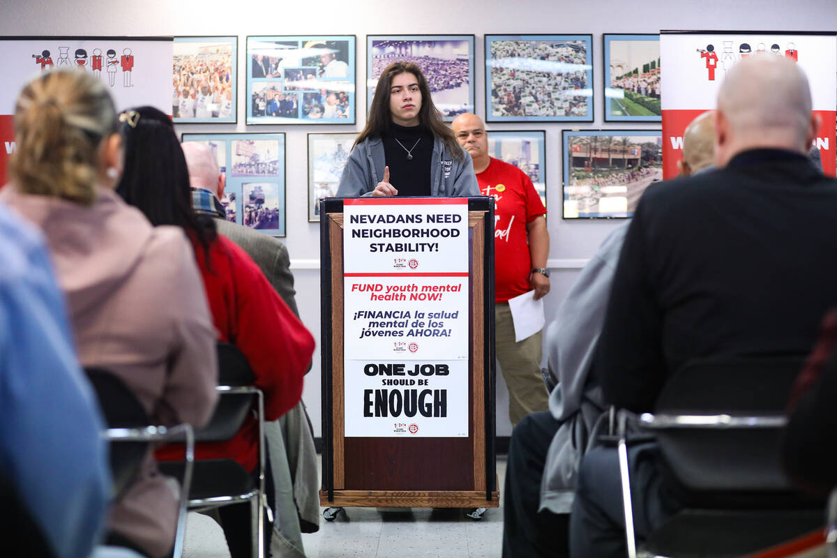 Ivan Lopez, a Culinary Worker Local 226 member who works as a porter on the Las Vegas Strip, ad ...