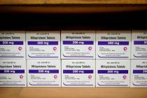 Boxes of the drug mifepristone line a shelf at the West Alabama Women's Center in Tuscaloosa, A ...