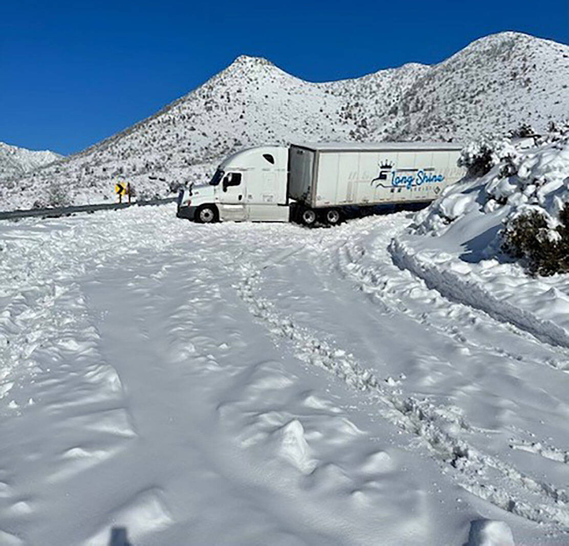 Conditions of California Route 178 in eastern Kern County on Saturday, Feb. 25, 2023. The road ...