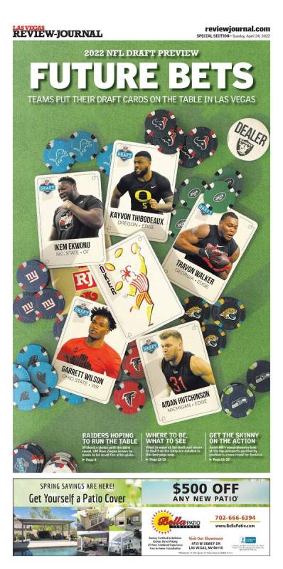 Special Section, for the RJ’s 2022 NFL draft preview. (John Hornberg/Las Vegas Review-Journal)