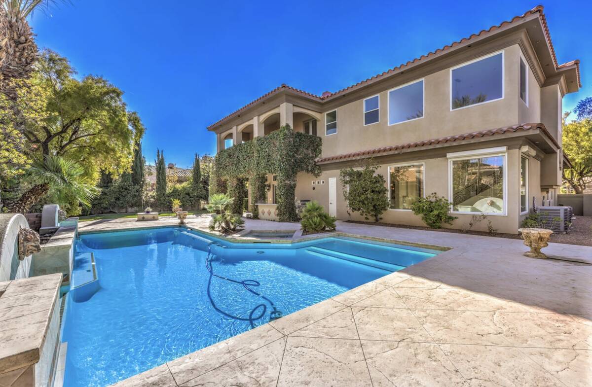 The former Las Vegas home of Mötley Crüe lead vocalist Vince Neil in the Spanish Hills gated ...
