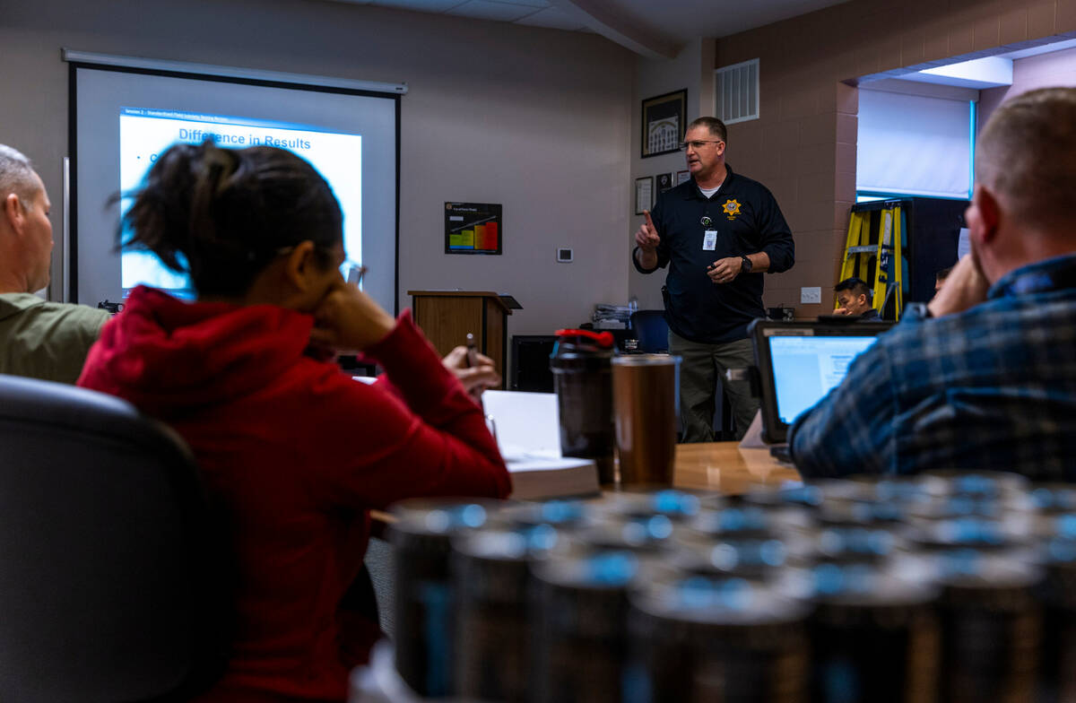 Metropolitan Police Department officer Rob Thiele speaks to the Advanced Roadside Impaired Driv ...