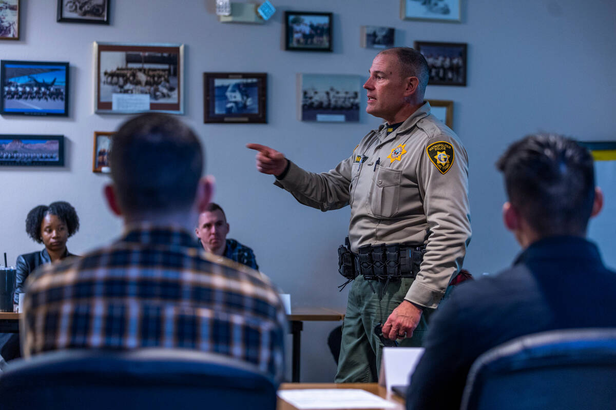 Metropolitan Police Department Lt. Daryl Rhodes speaks with officers in the Advanced Roadside I ...